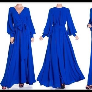 Lilypad Balloon sleeve Maxi dress
